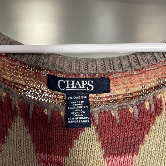 Chaps Multi Color Sweater - Picture 2 of 2